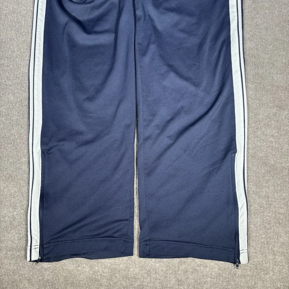 Vintage Nike Track Pants Mens XL Blue‎ Striped Straight Leg Baggy Basketball Y2K